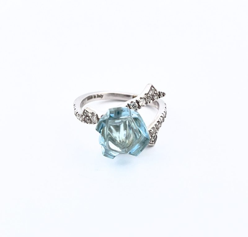 niebieski topaz   pierscionek