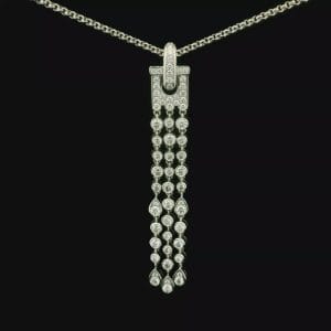 Chopard – diamentowy naszyjnik z białego złota | 64 diamenty w szlifie brylantowym | 2,42 ct