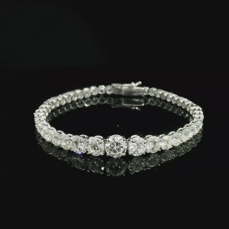 Bransoletka tenisowa z diamentami | 12,00 ct | złoto 18K