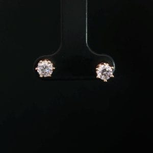 kolczyki diamentowe sztyfty 0.66 ct żółte złoto 14k G VVS