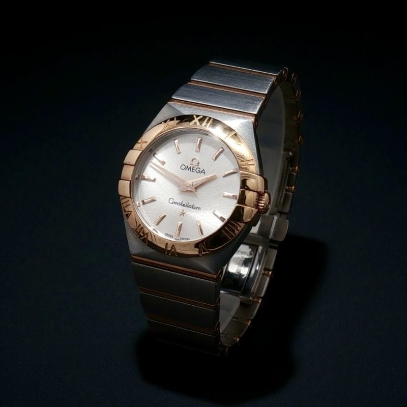 Omega Constellation stal złoto 27 mm full set damski zegarek