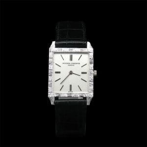 Vacheron Constantin vintage białe złoto prostokątny ultracienki zegarek lata 70.