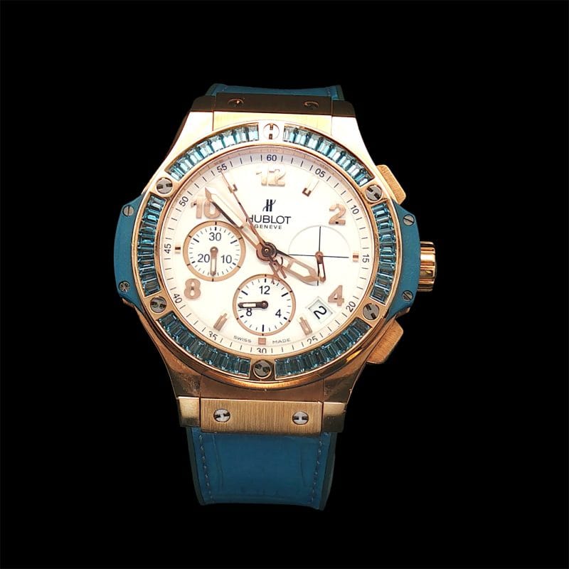 Hublot Big Bang Tutti Frutti Chronograph różowe złoto topazy 41 mm luksusowy zegarek