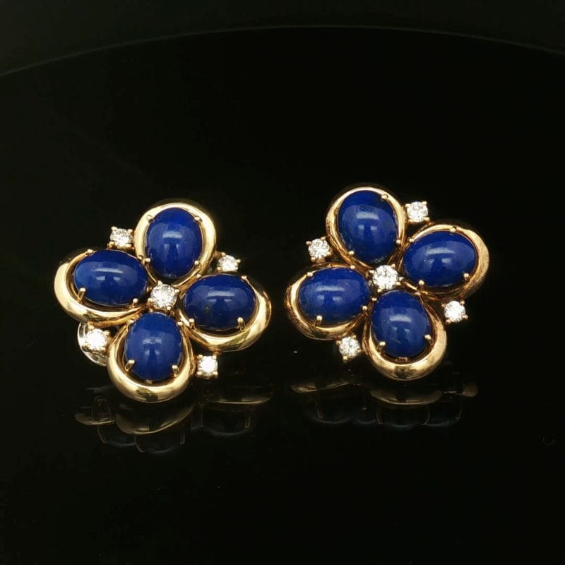 klipsy-vintage-zolte-zloto-18k-lapis-lazuli-diamenty-brylanty-retro