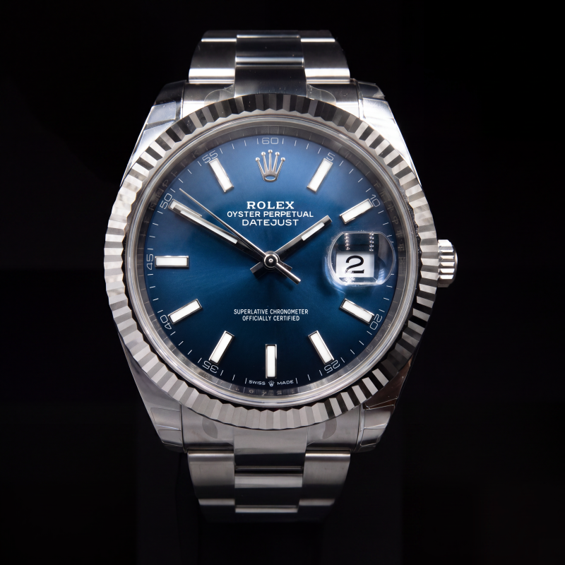 Rolex Datejust 41 Ref. 126334 White Rolesor niebieska tarcza