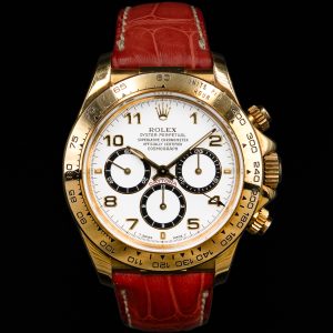 Rolex Cosmograph Daytona 16518 18K żółte złoto biała tarcza