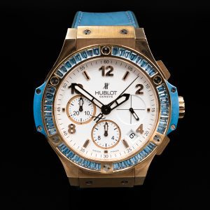 Hublot Big Bang Tutti Frutti 41 mm 18K różowe złoto błękitne topazy