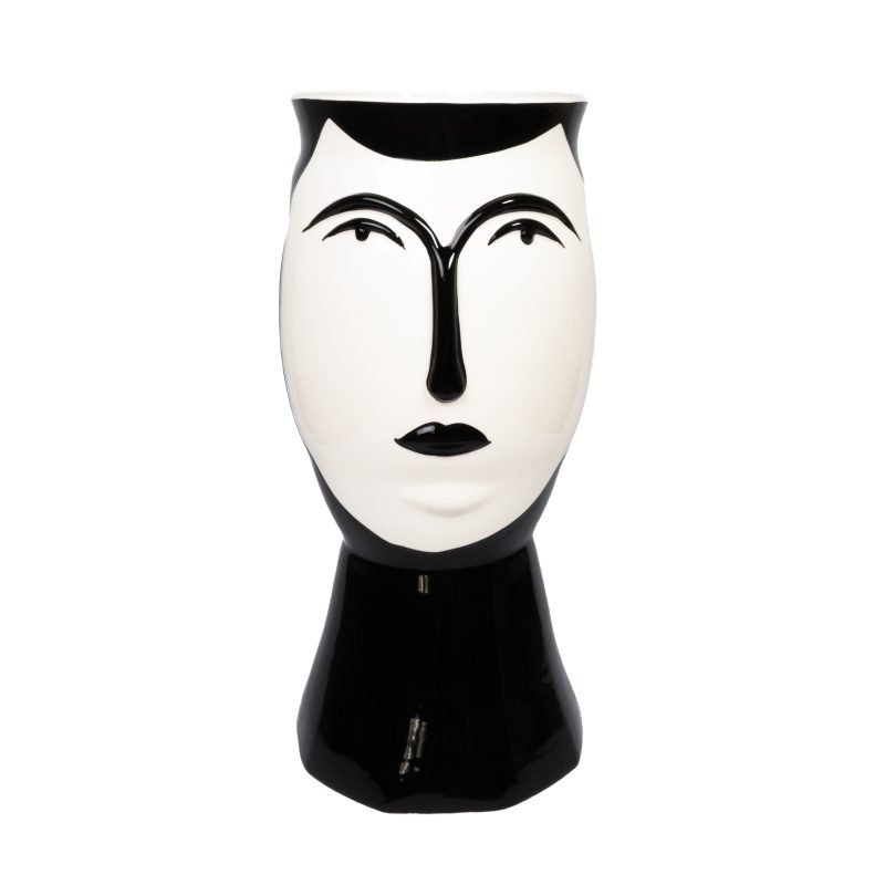 Monumental “Face” vase from Bassano del Grappa, Italy, 1980s, handcrafted Italian ceramic