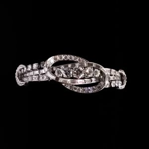 Zjawiskowa platynowa bransoleta z 183 diamentami o łącznej masie około 11,28 ct F G VVS VS.